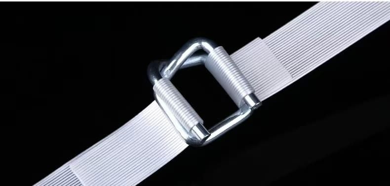 Fibre cord strap with matching wire buckle